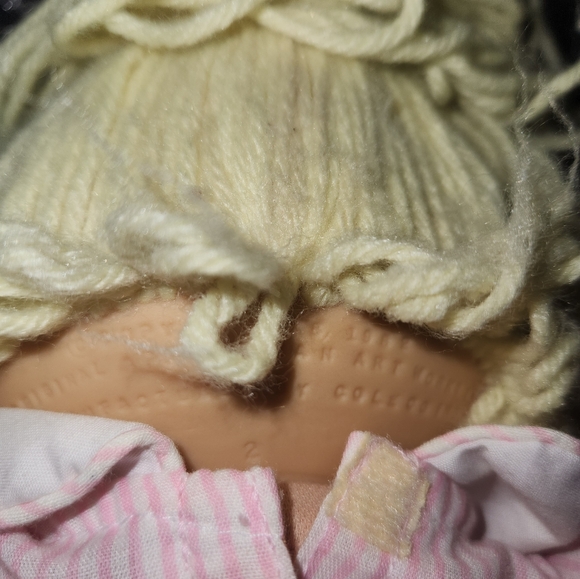 Vintage Cabbage Patch Kid Blonde Yarn Hair Green Eyes 1978,1982 - Picture 9 of 16